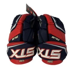 STX Stallion 500 Ice Hockey Gloves -Hockey Stick Man 500 Navy.red front