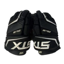 STX Stallion 500 Ice Hockey Gloves -Hockey Stick Man 500 black.white front