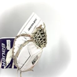 Bauer Supreme 2S Pro - Used Pro Stock Goalie Glove (White/Purple/Black) -Hockey Stick Man Photo2023 04 26 55757PM
