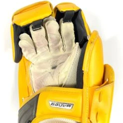 Bauer Vapor 2X Pro - Used Pro Stock Goalie Blocker (Black/Green/Yellow) -Hockey Stick Man Photo2023 04 27 22828PM