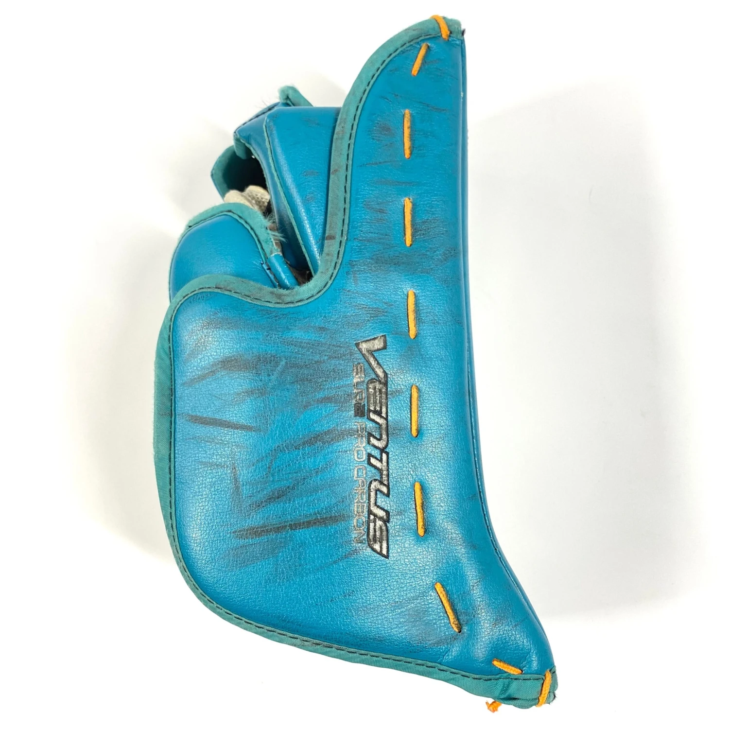 Vaughn Ventus SLR2 Pro Carbon - Used Pro Stock Goalie Blocker (Teal/White/Black) 4 Vaughn Ventus SLR2 Pro Carbon - Used Pro Stock Goalie Blocker (Teal/White/Black) - Image 2