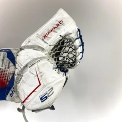 Bauer Supreme 2S Pro - Used Pro Stock Goalie Glove (White/Red/Blue) -Hockey Stick Man Photo2023 05 02 50521PM