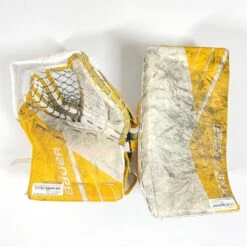 Bauer Supreme UltraSonic - Used Pro Stock Goalie Full Set (White/Yellow) -Hockey Stick Man Photo2023 05 04 20715PM