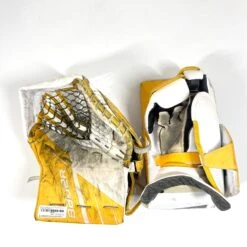 Bauer Supreme UltraSonic - Used Pro Stock Goalie Full Set (White/Yellow) -Hockey Stick Man Photo2023 05 04 21009PM