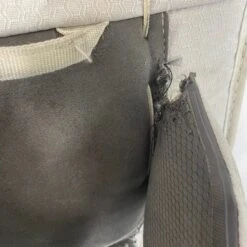 Bauer Supreme Ultrasonic - Used Pro Stock Goalie Pad Set (White/Red/Yellow) -Hockey Stick Man Photo2023 05 04 41018PM