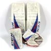 CCM Extreme Flex III - Used Pro Stock Goalie Pads - Full Set (White/Blue/Red) 1 CCM Extreme Flex III - Used Pro Stock Goalie Pads - Full Set (White/Blue/Red) -Hockey Stick Man Photo2023 05 05 21613PM