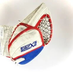 CCM Extreme Flex III - Used Pro Stock Goalie Pads - Full Set (White/Blue/Red) -Hockey Stick Man Photo2023 05 05 22726PM