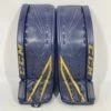 CCM Premier II - Used Pro Stock Senior Goalie Pads (Navy/Gold)