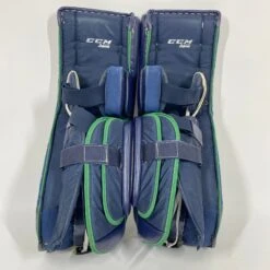 CCM Premier II - Used Pro Stock Senior Goalie Pads (Navy/Gold) -Hockey Stick Man Photo2023 05 24 120301PM