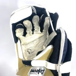 Used CCM Premier II - Pro Stock Goalie Blocker (White/Gold/Navy) 7 Used CCM Premier II - Pro Stock Goalie Blocker (White/Gold/Navy) -Hockey Stick Man Photo2023 06 01 43325PM