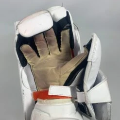 Used Bauer Vapor Hyperlite - Pro Stock Goalie Blocker (Navy/Orange) -Hockey Stick Man Photo2023 06 06 51905PM