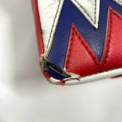 Vaughn Velocity V9 - Used Pro Stock Goalie Blocker (Red/Blue) -Hockey Stick Man Photo2023 06 07 41232PM