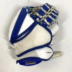 Bauer Supreme Ultrasonic - Used Pro Stock Goalie Glove - (Blue/White) -Hockey Stick Man Photo2023 06 14 23553PM