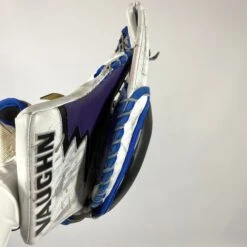 Vaughn Velocity V9 - Used Pro Stock Goalie Glove - (White/Purple/Blue) -Hockey Stick Man Photo2023 06 14 31054PM
