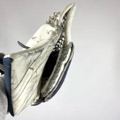 CCM Extreme Flex 5 - Used Pro Stock Goalie Glove (White/Gold/Navy) -Hockey Stick Man Photo2023 06 15 25449PM