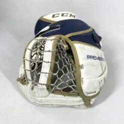 CCM Premier II - NCAA Pro Stock Full Goalie Set (White/Gold/Blue) 19 CCM Premier II - NCAA Pro Stock Full Goalie Set (White/Gold/Blue) -Hockey Stick Man Photo2023 08 16 121600PM