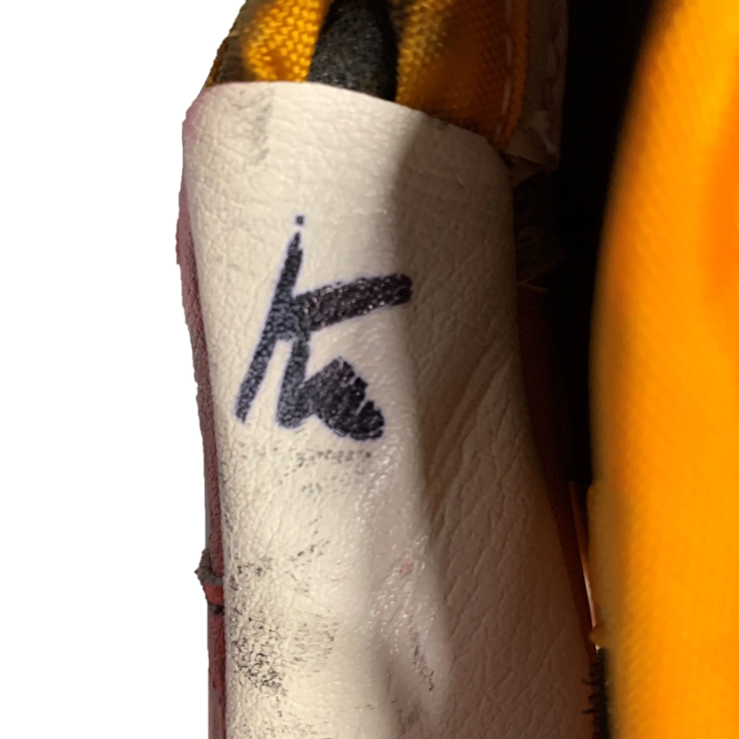 CCM Extreme Flex 5 - Used Pro Stock Goalie Glove - (Red/Yellow/White) 7 CCM Extreme Flex 5 - Used Pro Stock Goalie Glove - (Red/Yellow/White) - Image 5