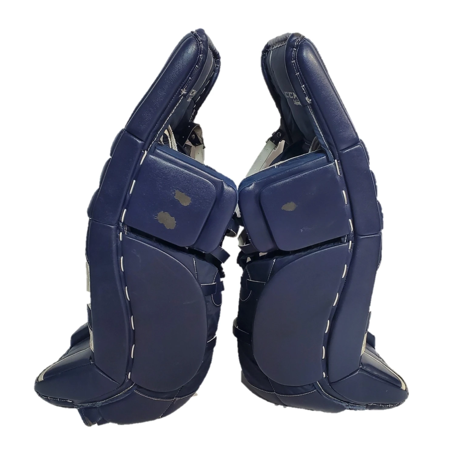 CCM Extreme Flex IV - Used Pro Stock Goalie Pads - (Navy/White) 4 CCM Extreme Flex IV - Used Pro Stock Goalie Pads - (Navy/White) - Image 2