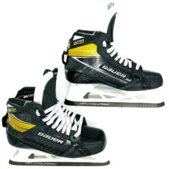 Bauer Supreme Ultrasonic - New Pro Stock Goalie Skates - Size 8.25L 7.875R -Hockey Stick Man Side1 d6243a4f 6a2f 4a99 944b a64cbb3cb441